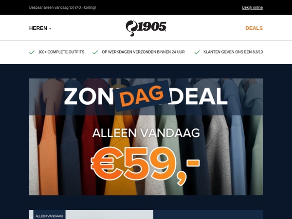 DAG DEAL: Jouw favoriete sweats voor €59!