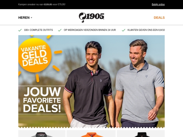 Vakantie geld deals nu online!