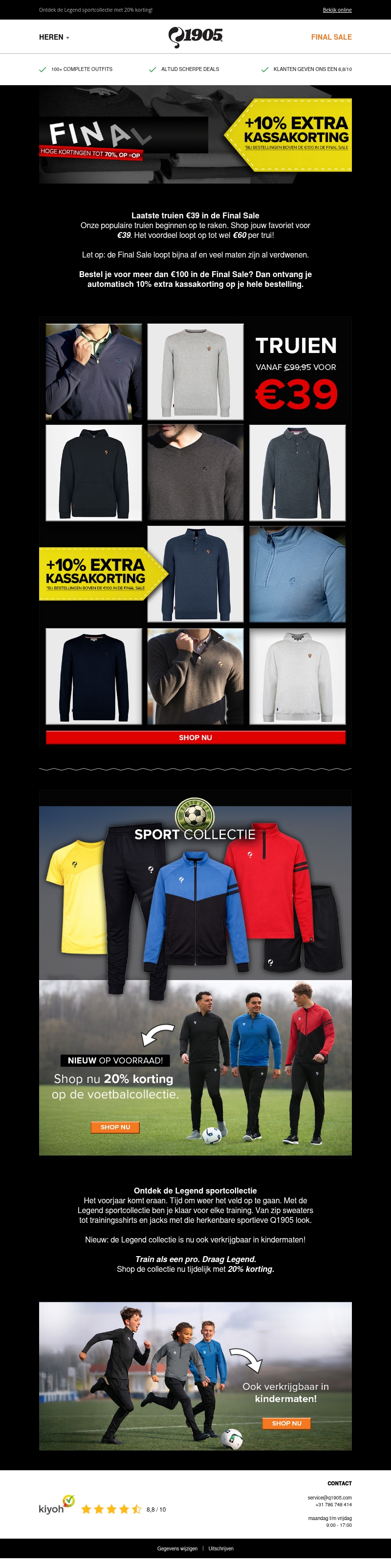 Truien €39 in de Final Sale. Laatste maten! Truien €39 in de Final Sale. Laatste maten!
