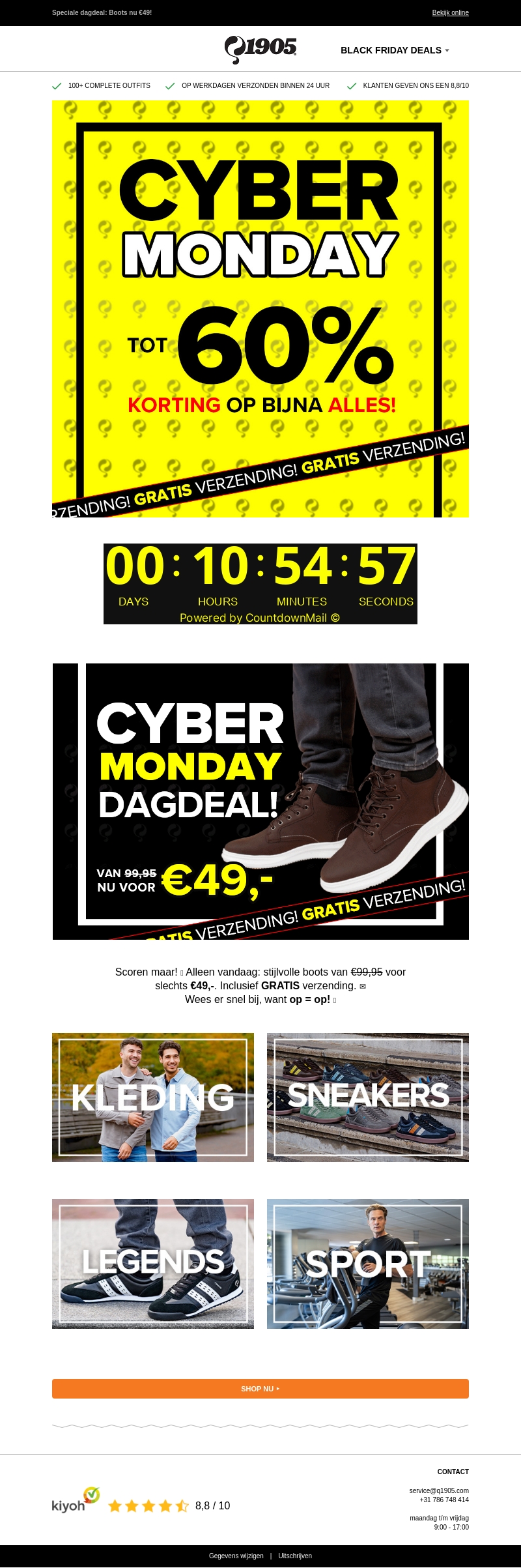 CYBER MONDAY | Alleen vandaag nog kortingen tot 60% + GRATIS VERZENDING 💥 CYBER MONDAY | Alleen vandaag nog kortingen tot 60% + GRATIS VERZENDING 💥
