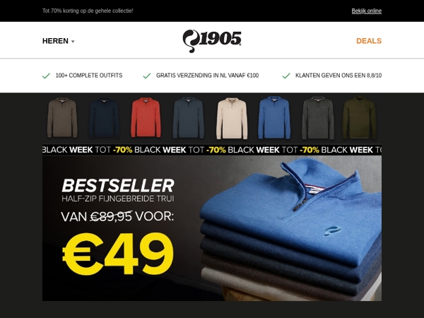 Black Week Deal: Bestseller truien voor €49!