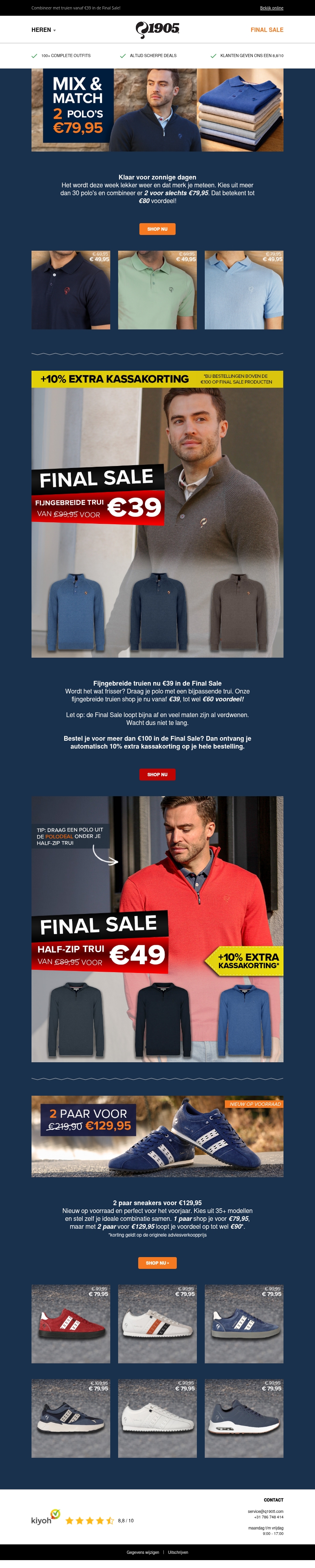 Zon op komst: 2 polo’s €79,95 Zon op komst: 2 polo’s €79,95