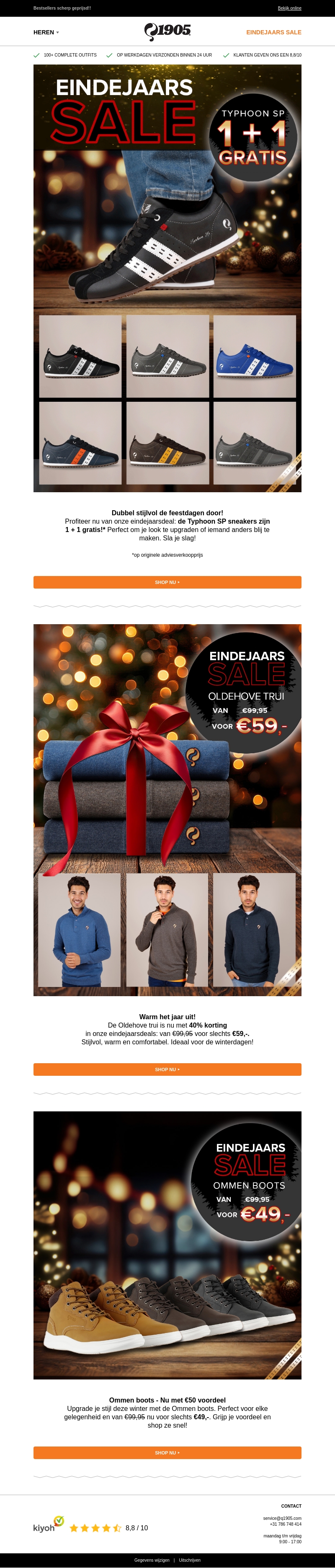 Eindejaarssale Typhoon 1+1 gratis! Eindejaarssale Typhoon 1+1 gratis!