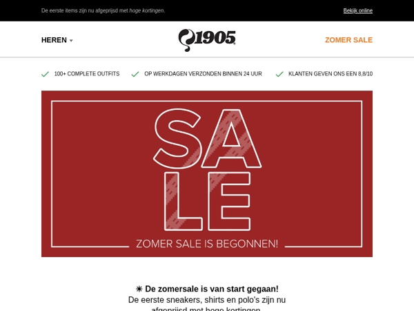 Zomer sale is begonnen! ☀️👀