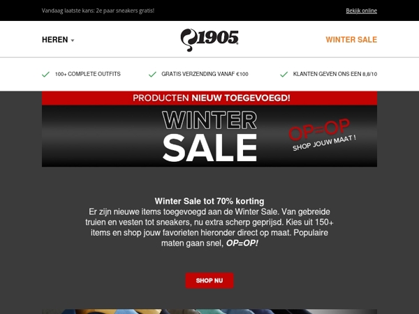 Winter Sale tot 70% korting – Producten nieuw toegevoegd!