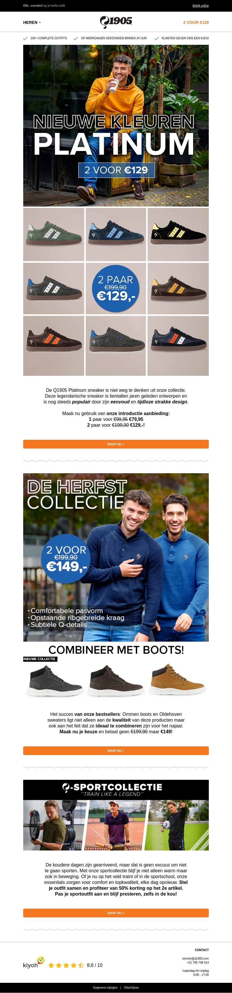 Nieuwe kleuren Platinum 2 paar €129! Nieuwe kleuren Platinum 2 paar €129!