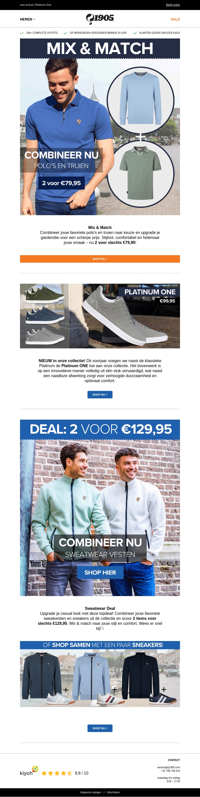 Combideal: polo + trui nu voor €79,95! Combideal: polo + trui nu voor €79,95!