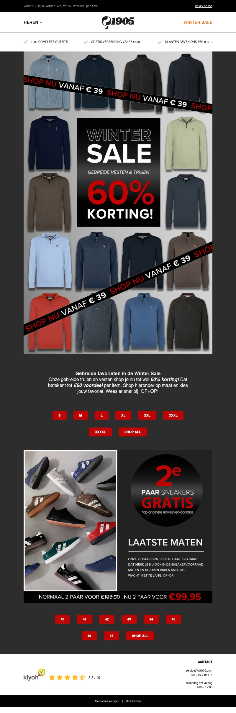Tot 60% korting op gebreide truien & vesten! Tot 60% korting op gebreide truien & vesten!