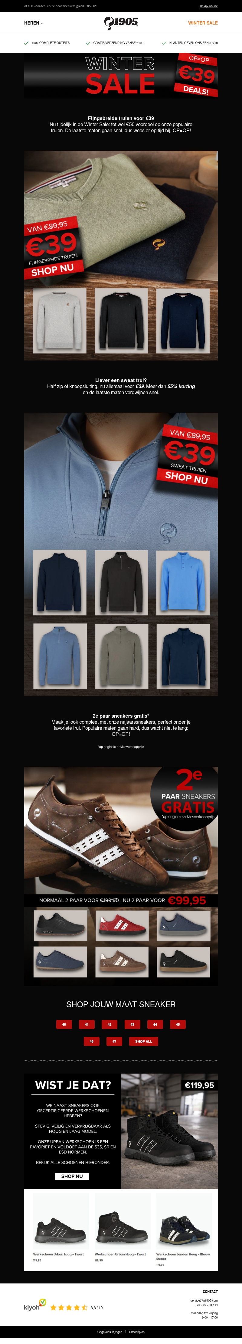 Truien voor €39 in de Winter Sale! Truien voor €39 in de Winter Sale!