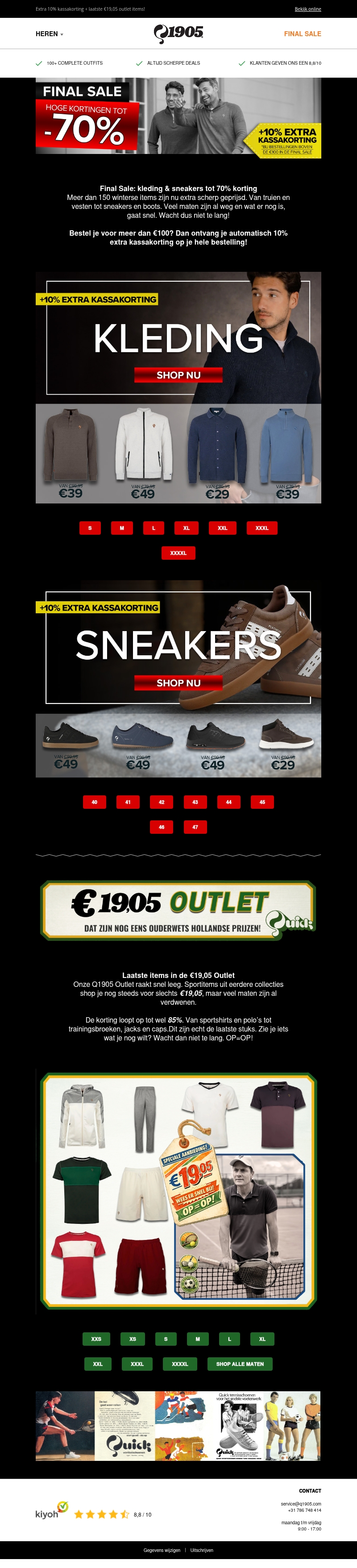 Laatste maten: Final Sale tot 70% korting! Laatste maten: Final Sale tot 70% korting!