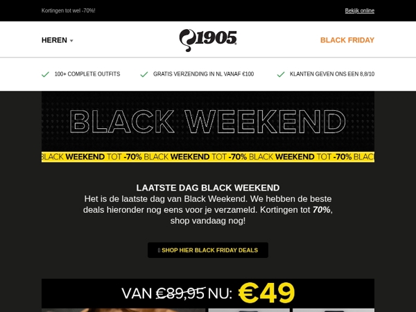 Laatste dag Black Weekend!