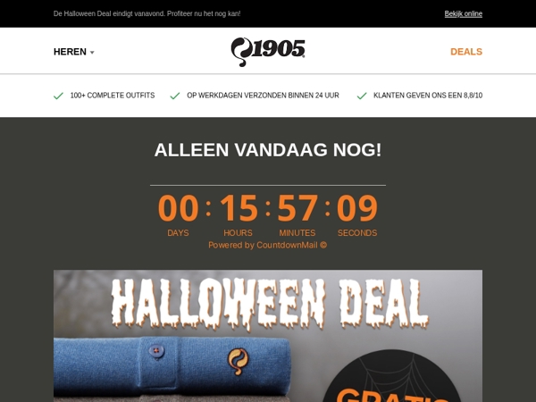 LAATSTE KANS: Gratis verzending op alle 2-voor deals! 👻
