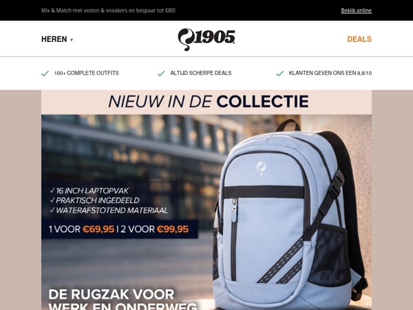 Nieuw: rugzakken | 2 items €99,95!