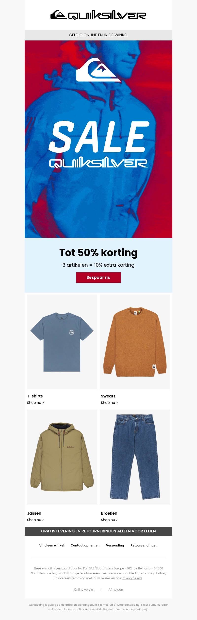 De sale gaat verder! De sale gaat verder!