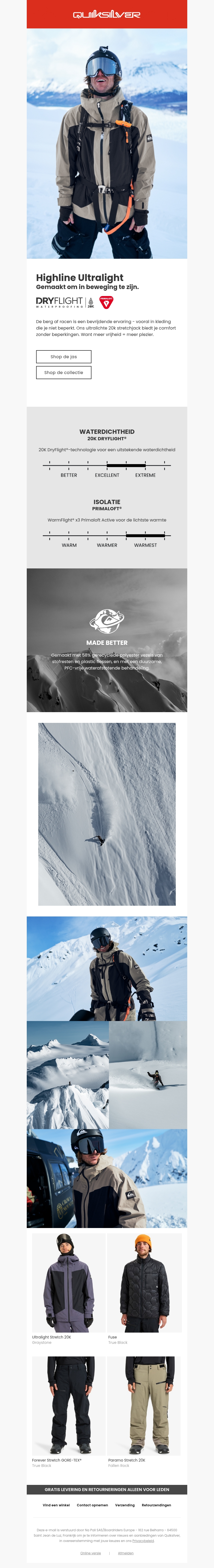 Een snowjack gemaakt om in beweging te zijn Een snowjack gemaakt om in beweging te zijn