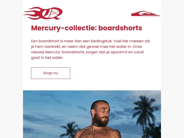 De nieuwe Mercury-boardshorts zijn net binnen