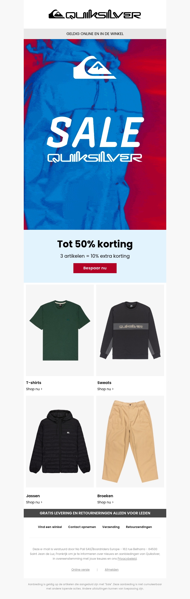 Sale: 10% extra korting bij aankoop van 3 artikelen Sale: 10% extra korting bij aankoop van 3 artikelen