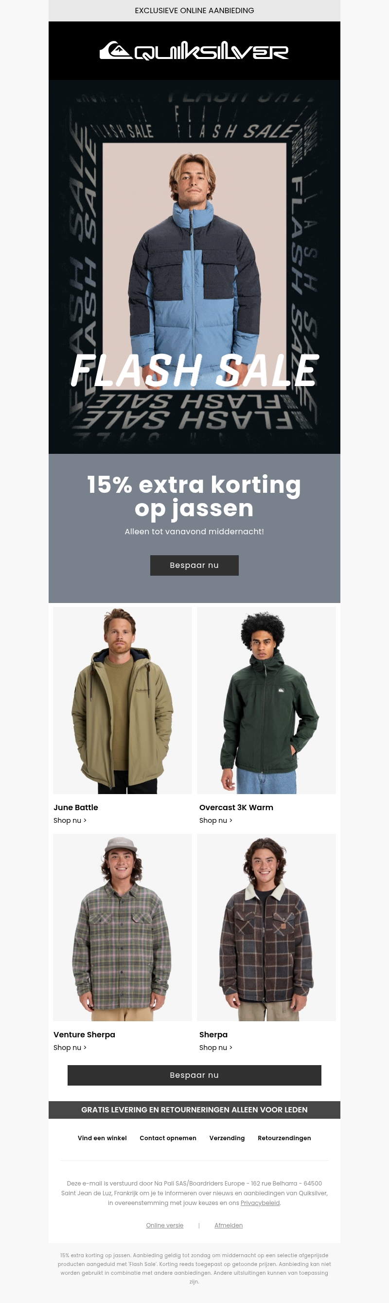Flash Sale: laatste paar uur om ervan te profiteren! Flash Sale: laatste paar uur om ervan te profiteren!