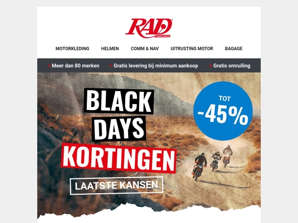 Laatste kans op kortingen van -25% tot wel -45% op bijna alles! 🔥