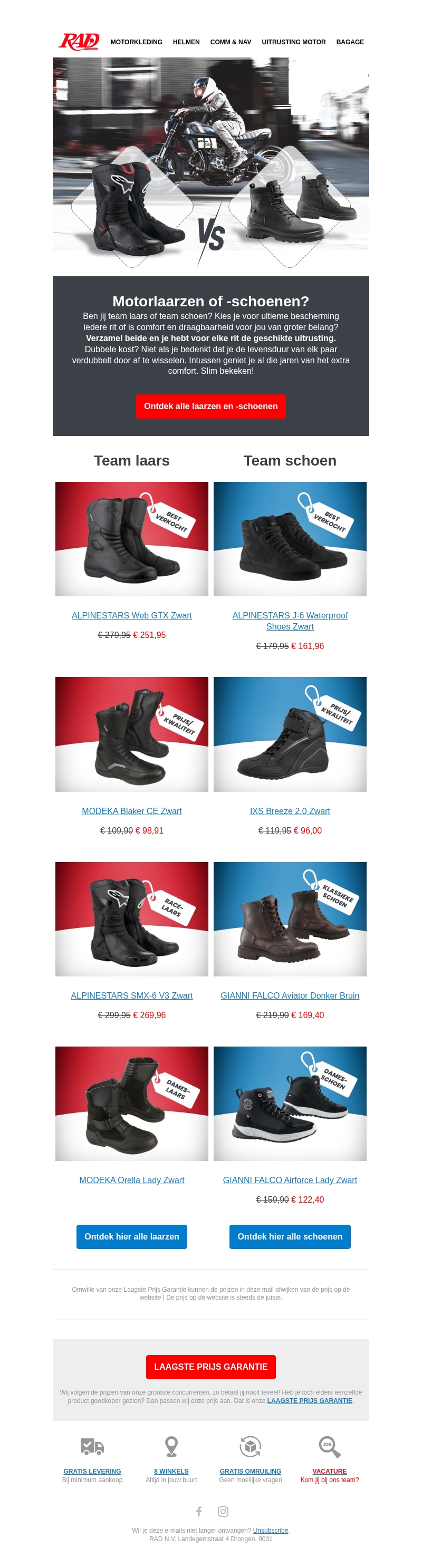 Team laars of team schoen? Team laars of team schoen?