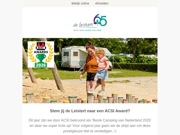 Stem jij de Leistert naar een ACSI Award? 💙💚💜