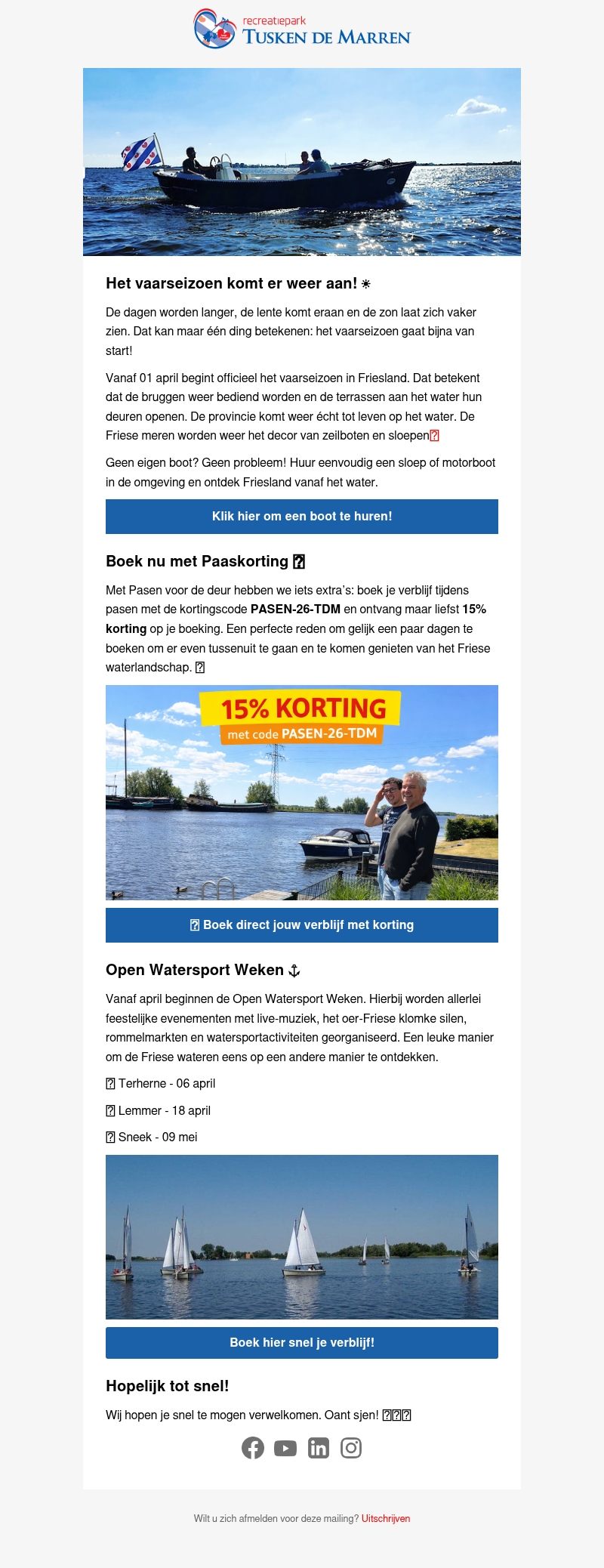 Het vaarseizoen komt er weer aan! ☀️ Het vaarseizoen komt er weer aan! ☀️