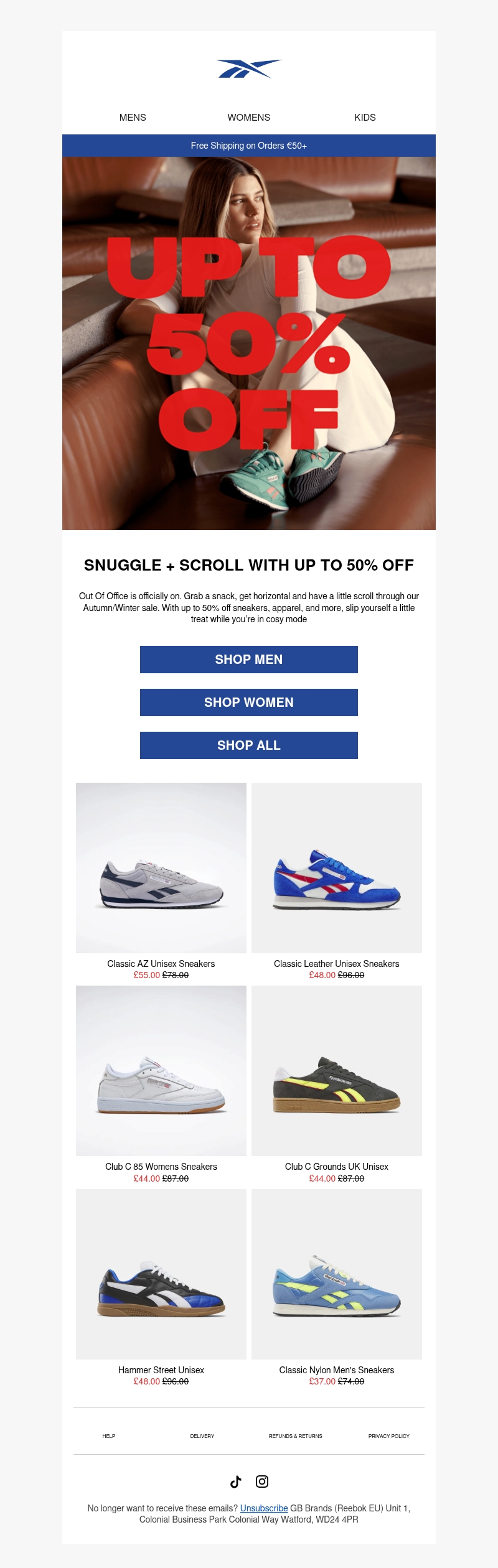 Up to 50% off is waiting…on Classics Up to 50% off is waiting…on Classics