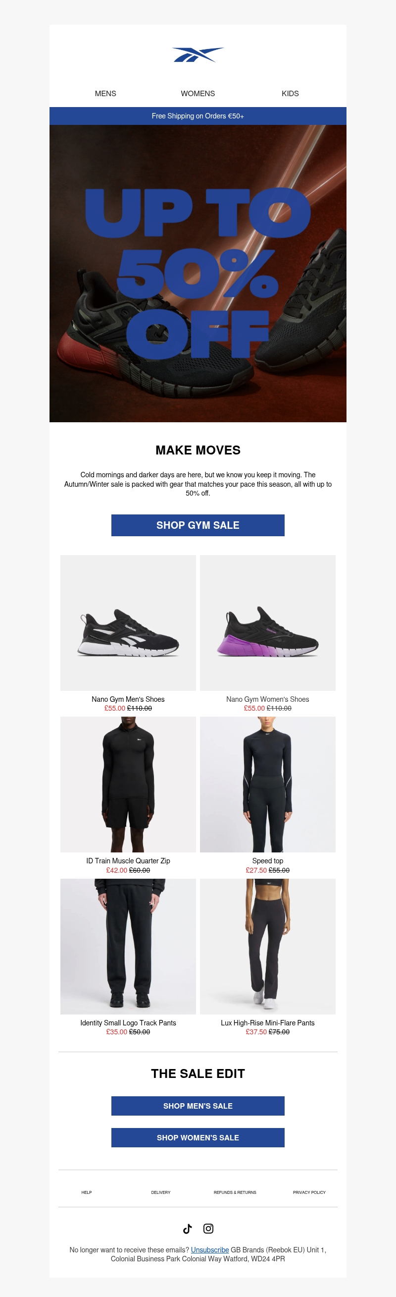 Up to 50% off gear that keeps you going Up to 50% off gear that keeps you going