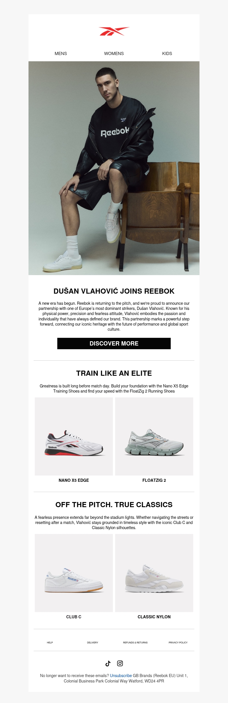 Dušan Vlahović Joins Reebok Dušan Vlahović Joins Reebok