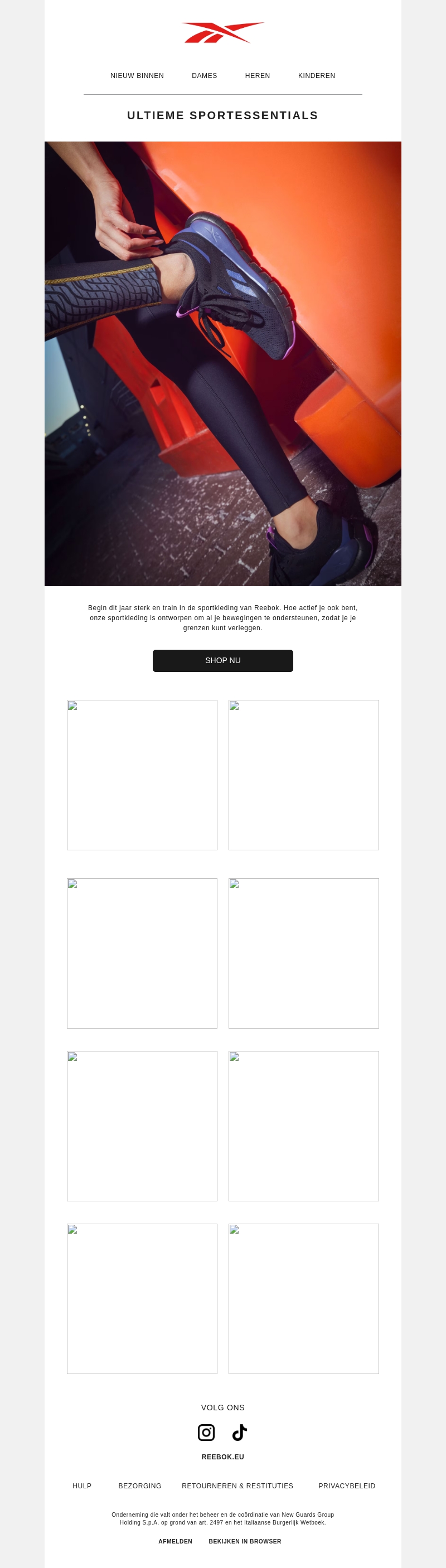 Ultieme sportessentials van Reebok Ultieme sportessentials van Reebok