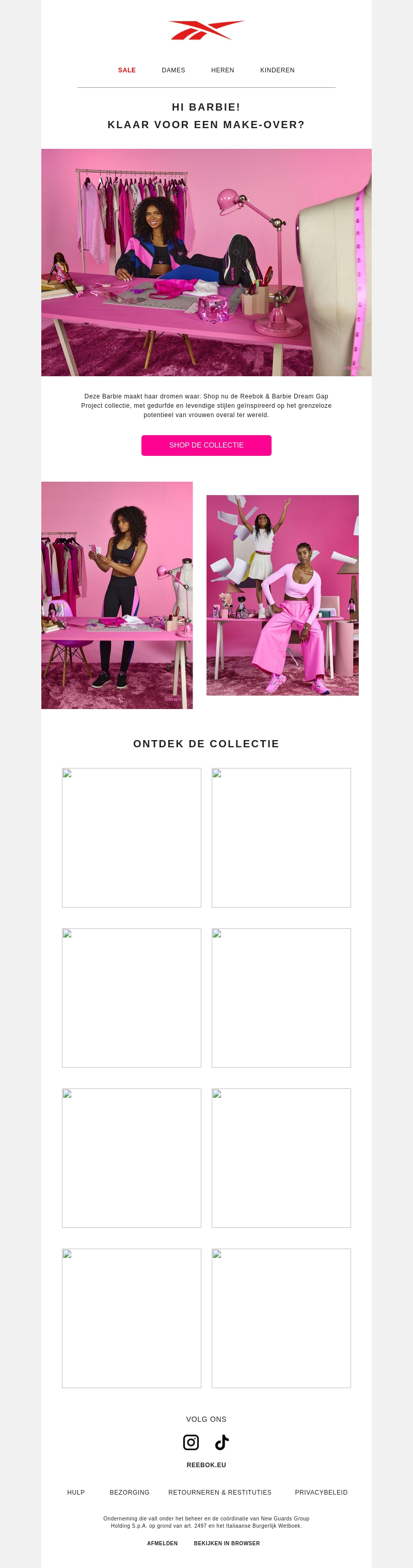 Net binnen: Reebok x Barbie 🍭 Net binnen: Reebok x Barbie 🍭