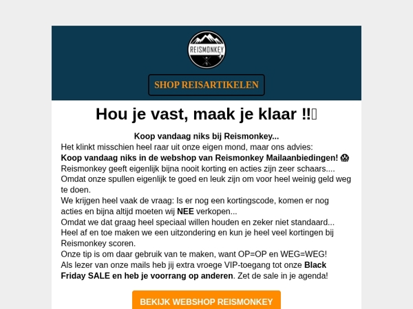 Hou je vast, maak je klaar