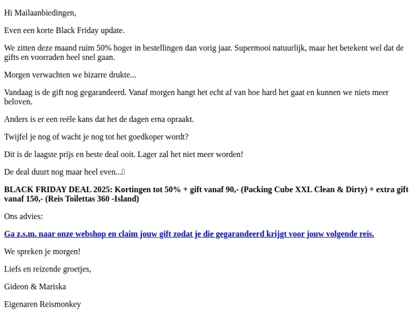 Pak je gift voordat het op is 👀