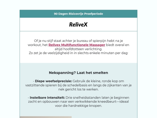 Zou dit massageapparaat elke pijntje oplossen?
