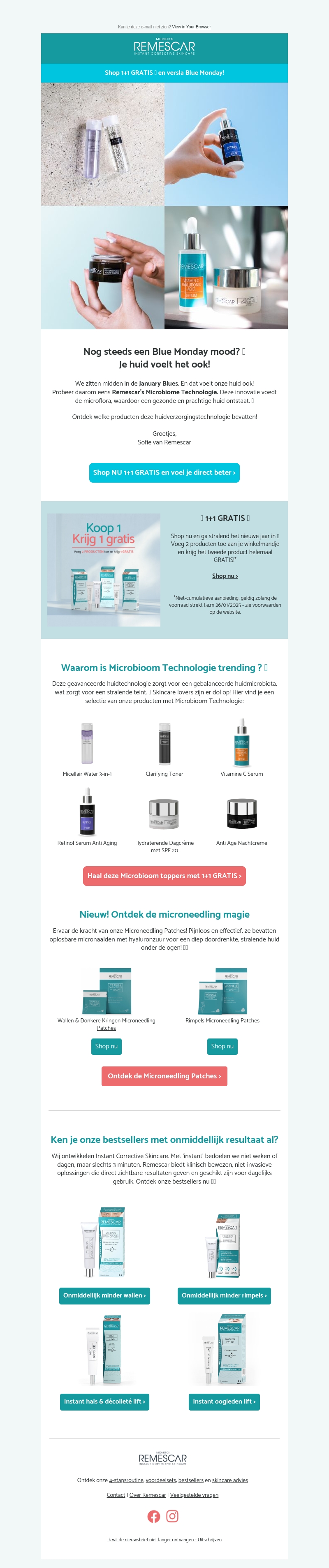 Shop 1+1 GRATIS Γ©n voel je direct beter! π Versla Blue Monday dankzij onze skincare tips! Shop 1+1 GRATIS Γ©n voel je direct beter! π Versla Blue Monday dankzij onze skincare tips!