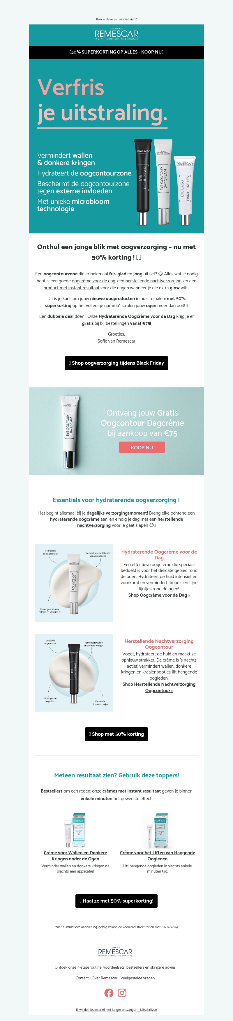 Wist je dit al? ποΈ Altijd jonge ogen met 50% korting op deze essentials π Wist je dit al? ποΈ Altijd jonge ogen met 50% korting op deze essentials π