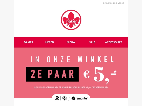 2e paar 5 euro!