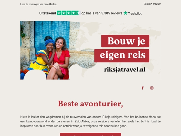Reis mee met andere Riksja-reizigers