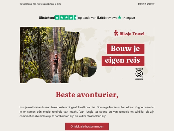 Ontdek onze favoriete landen om te combineren