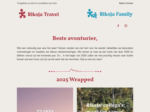 avonturier, bekijk de Riksja Wrapped!