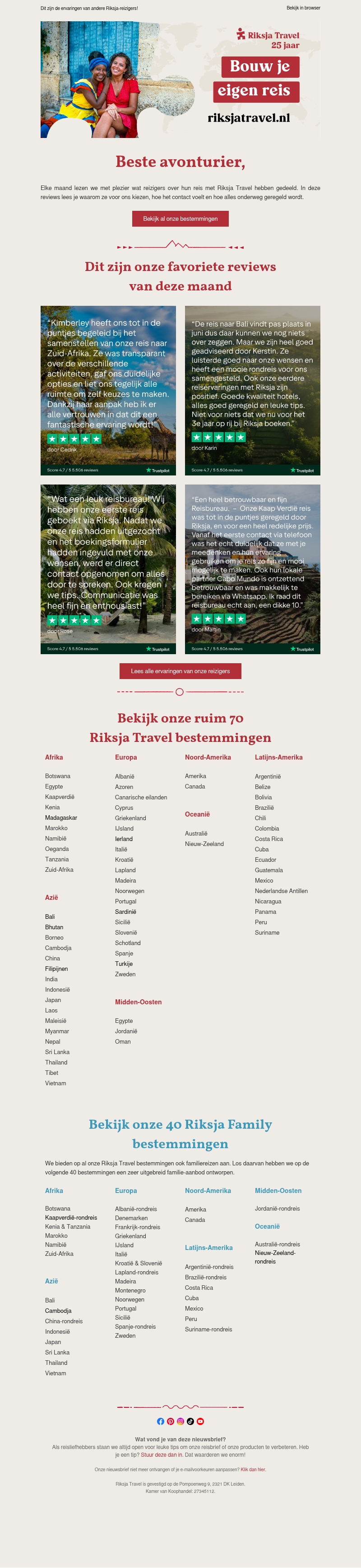 Eerste reis met Riksja Travel? Eerste reis met Riksja Travel?