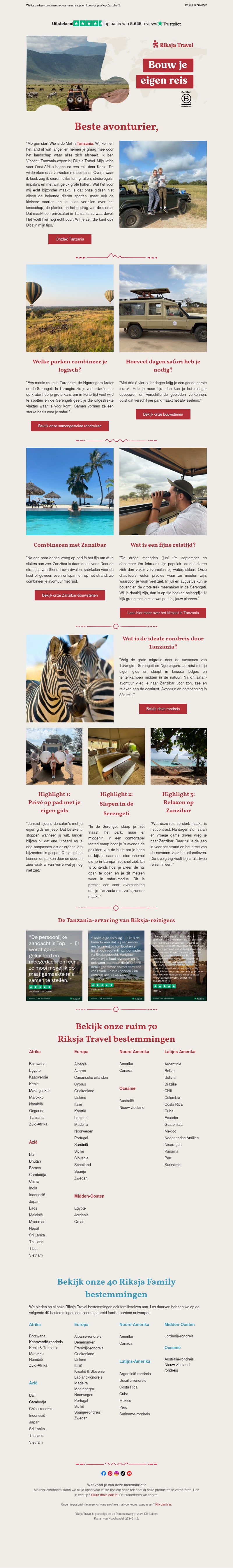 Vincent’s tips voor Tanzania Vincent’s tips voor Tanzania
