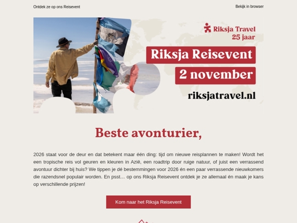 De top 5 bestemmingen voor 2026