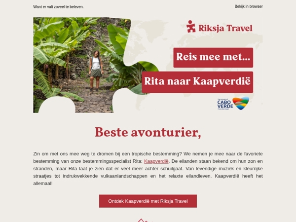 Reis mee met Rita naar Kaapverdië