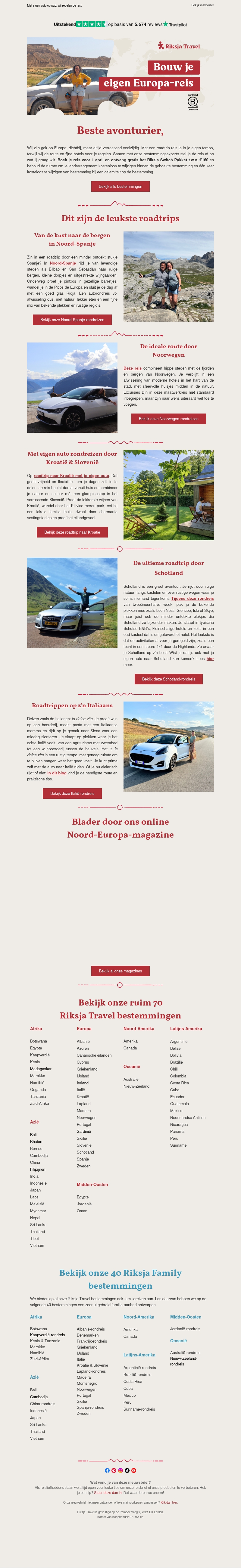 Dit zijn de leukste roadtrips door Europa Dit zijn de leukste roadtrips door Europa