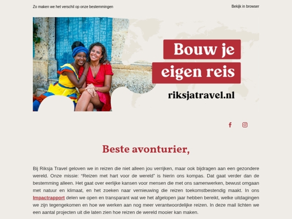 Reis met hart voor de wereld