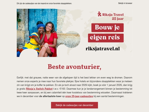 Waarom je vóór 1 januari je reis wil boeken