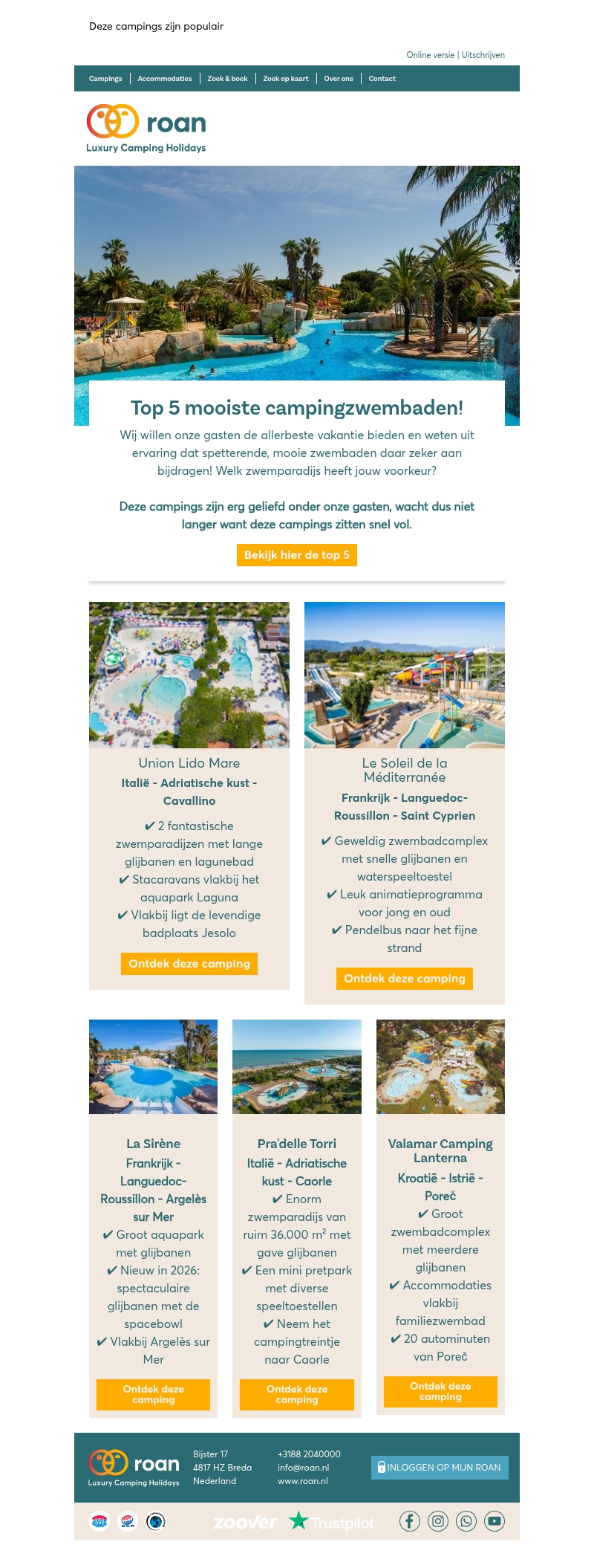Top 5 mooiste campingzwembaden! 😍 Top 5 mooiste campingzwembaden! 😍