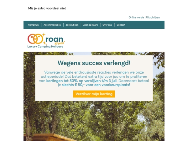 Roan Lentevoordelen wegens succes verlengd!