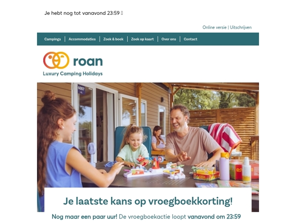 Je laatste kans op vroegboekkorting!